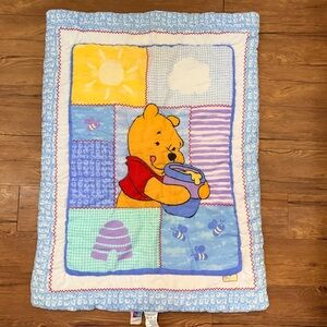 Vintage 90s Disney Winnie the Pooh Baby Quilt Blanket Comforter